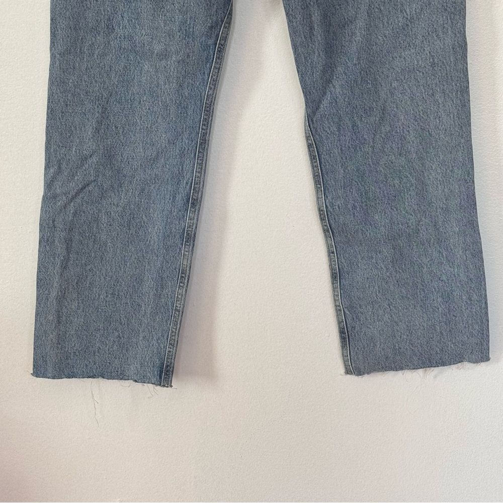 Agolde 90’s High Rise Loose Fit Raw Hem Jeans in Isolate Sz 26 - Picture 9 of 12